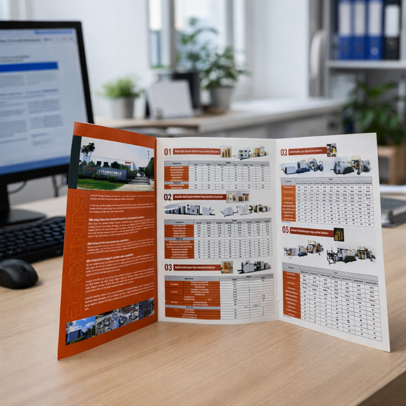 Custom tri-fold brochure design with 6 panels ideal for service lists and product catalogs