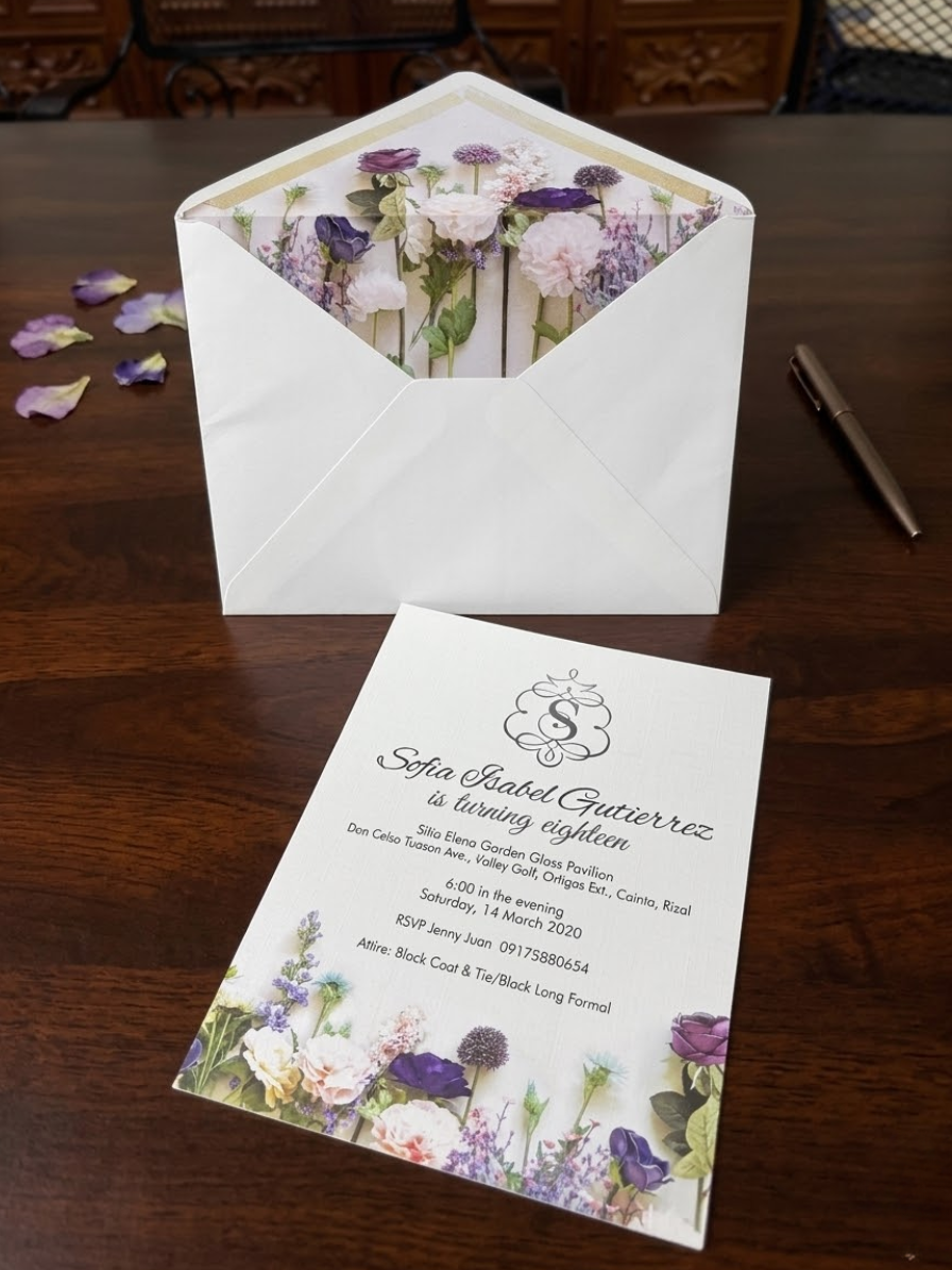 Milestone birthday invitation – elegant foil-stamped design for 18th or 50th celebration