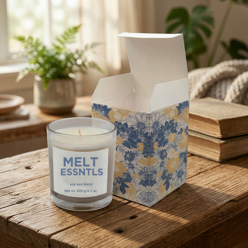 Custom candle boxes – high quality printing on carrier board for retail