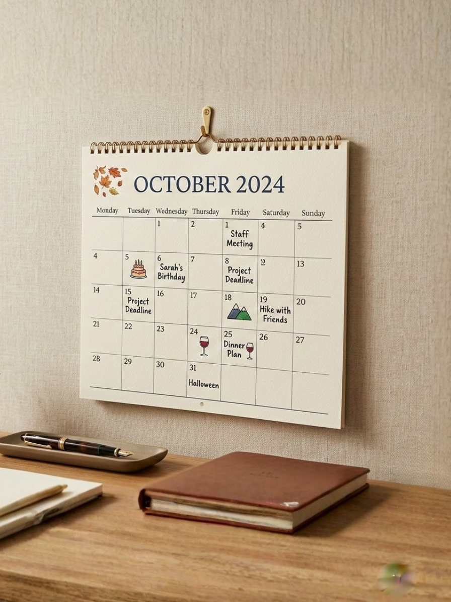 Classic landscape wall calendar custom printing for brand visuals and photography