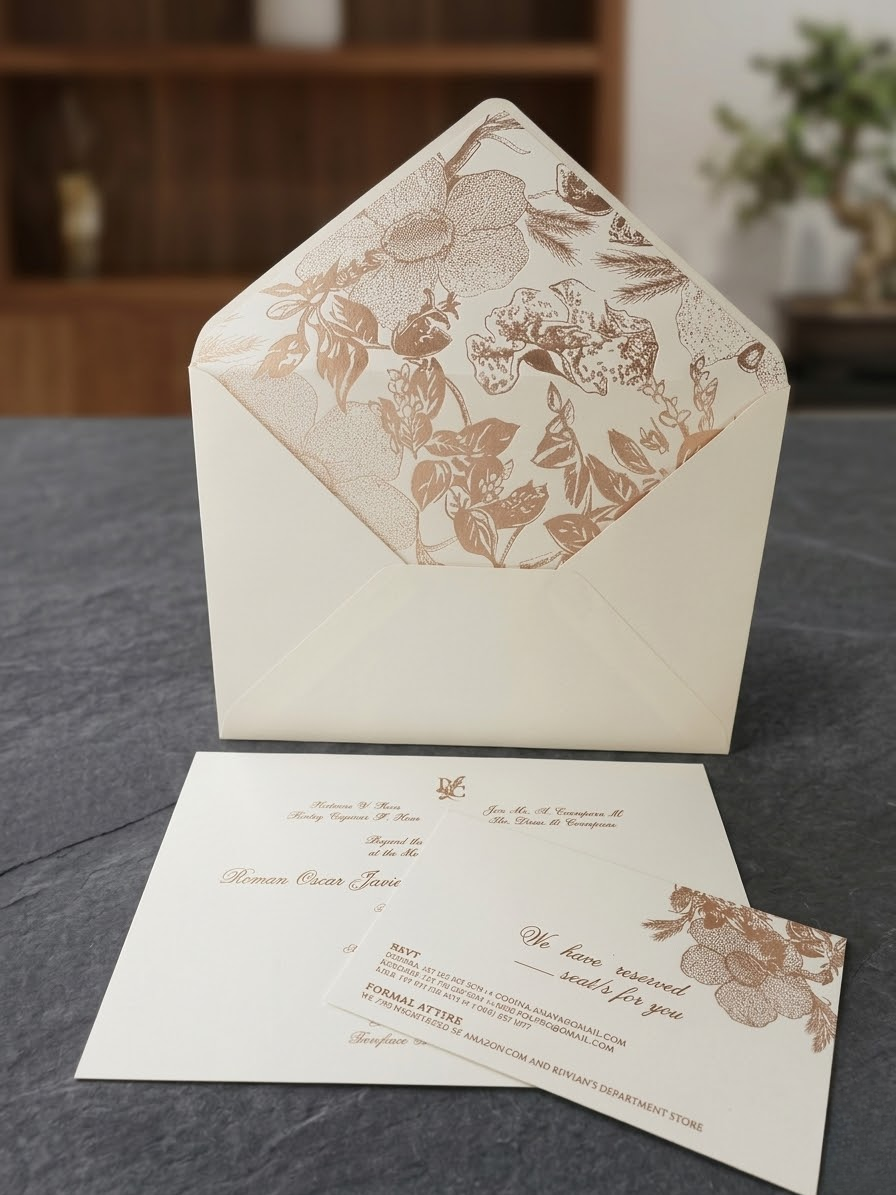 Engraved suite – invitation with envelope and wax seal