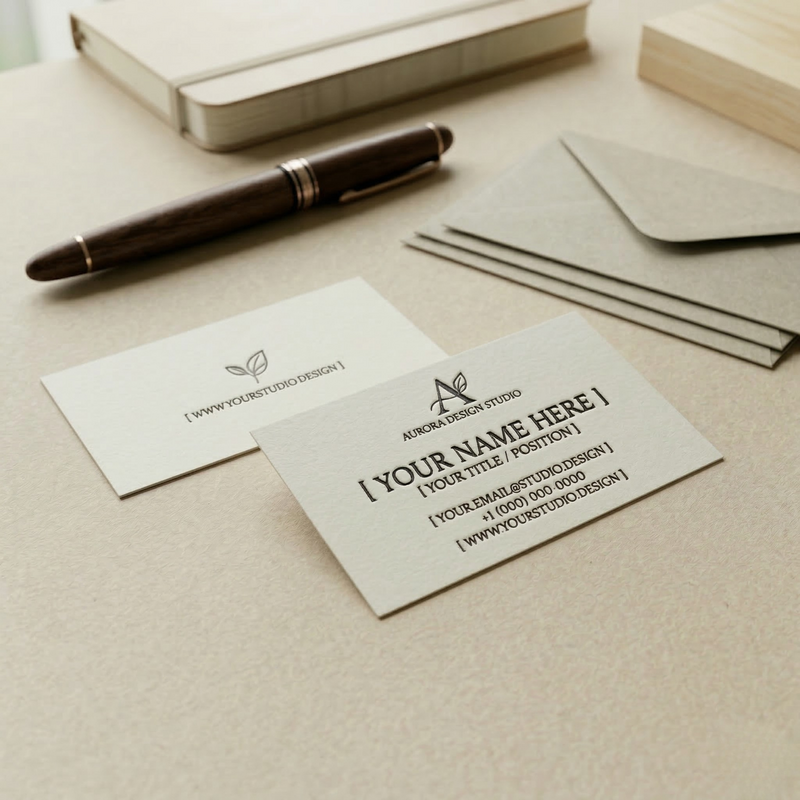 Engraved business card - raised ink executive formal stationery