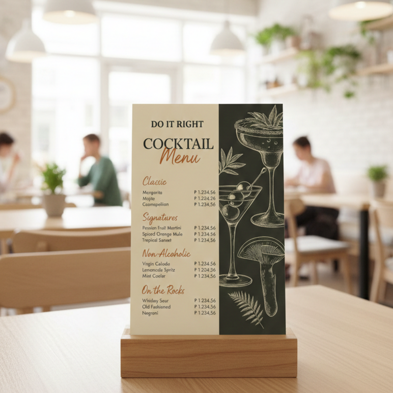 Flat menu