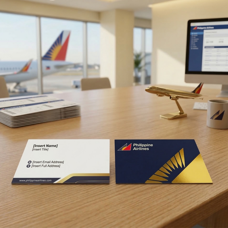 Gold foil stamped business card - reflective luxury heat stamped branding