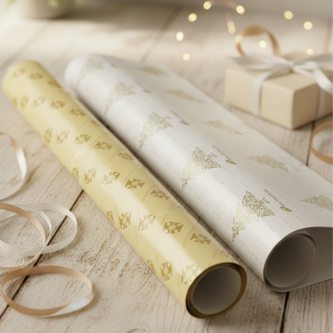 Holiday minimalist gift wrap – premium custom printed wrapping sheets