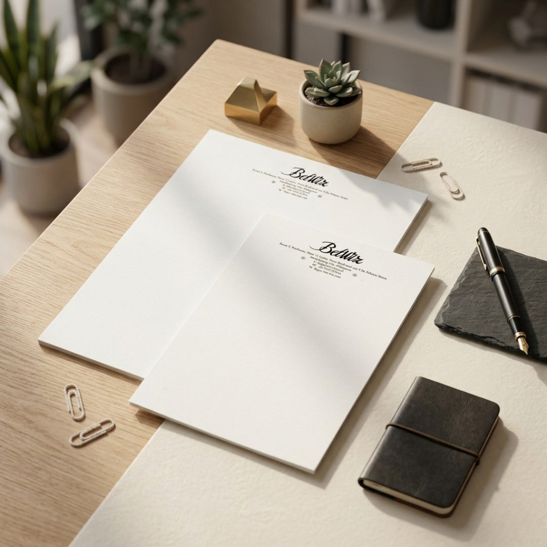 Corporate classic custom letterhead - minimalist professional branding