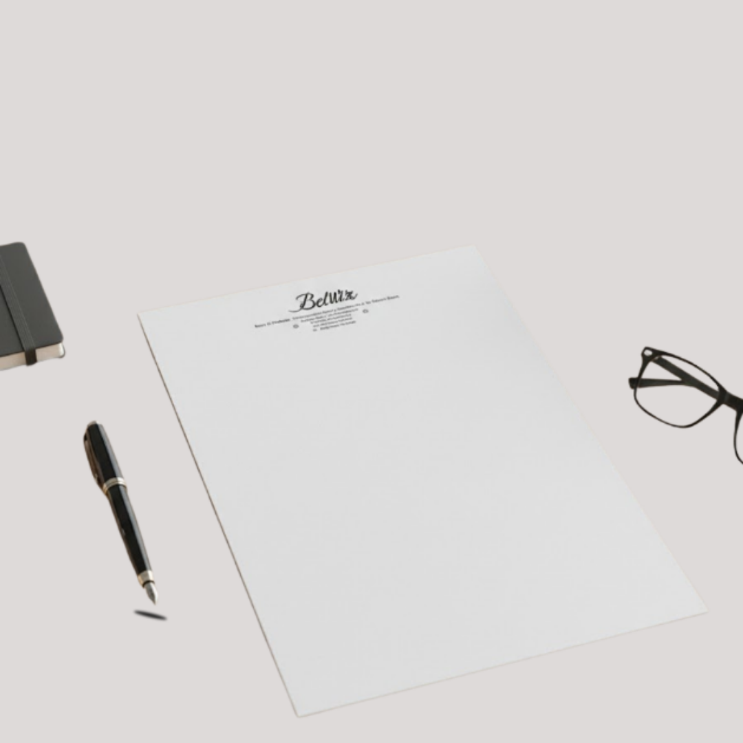 Corporate letterhead printing on high-grade paper for professional branding