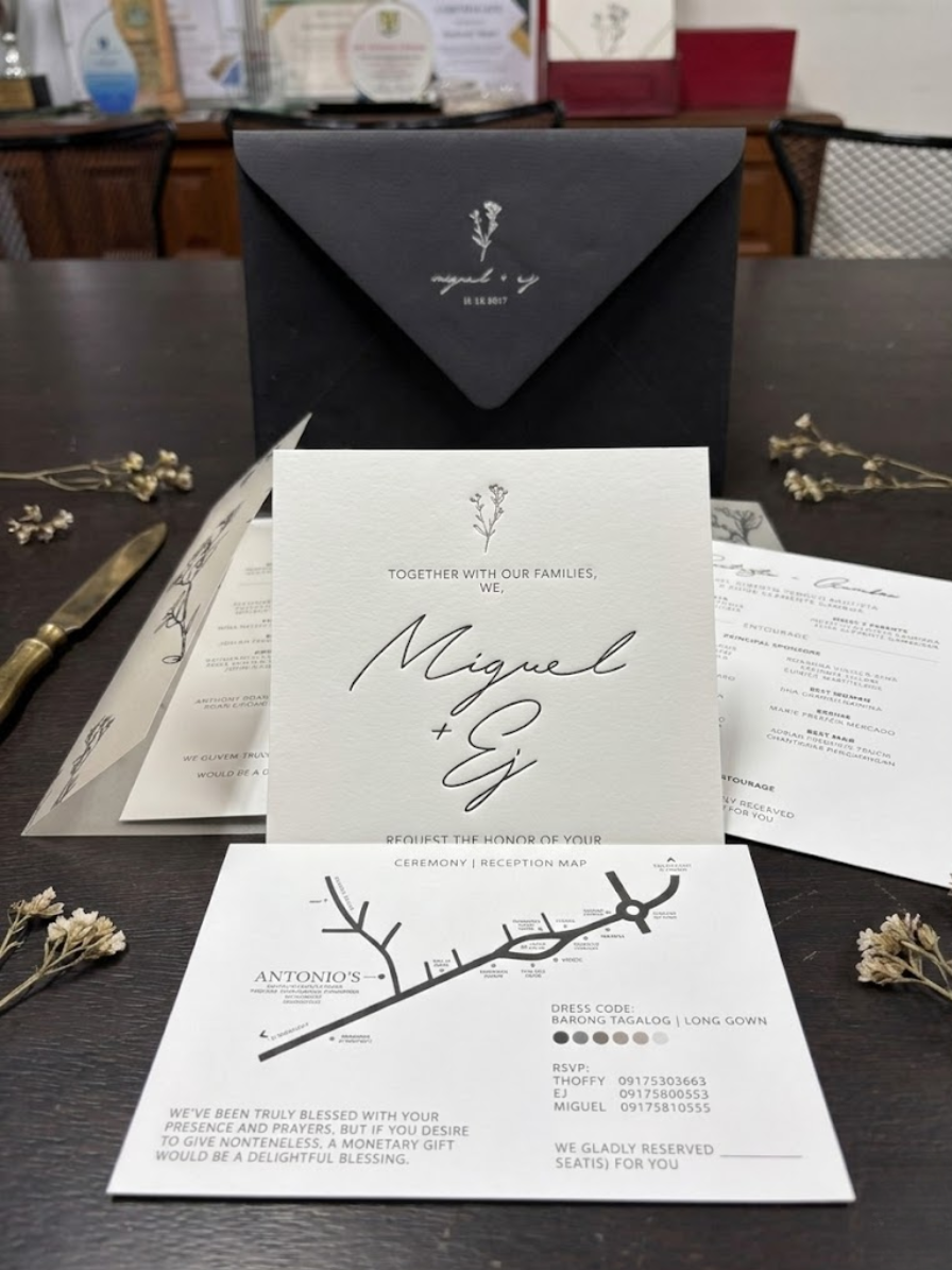 Letterpress detail – close-up of pressed typography