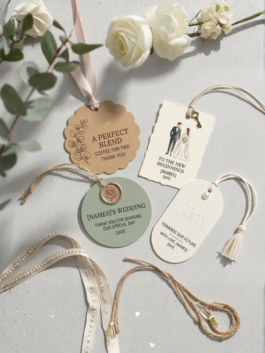Wedding favor tags – personalized thank you tags for events and gifts