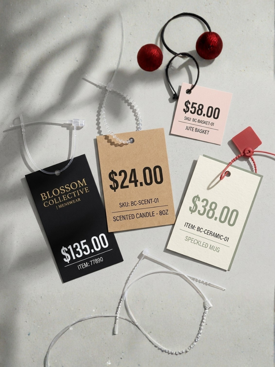 Product price labels – custom hang tags for inventory and boutique pricing