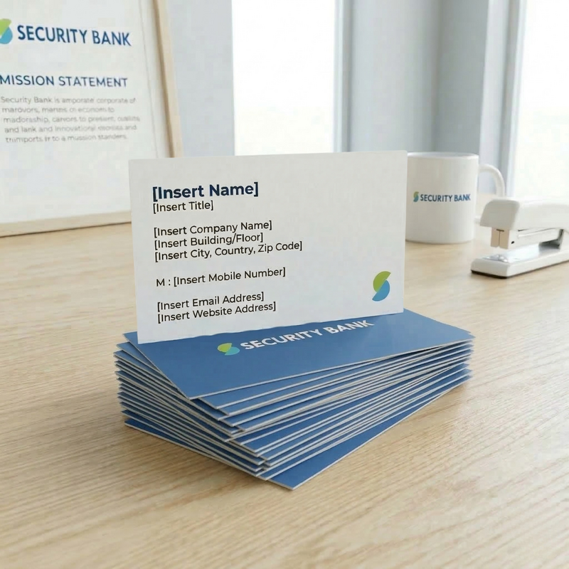 Thermography business card - raised ink lettering traditional formal style