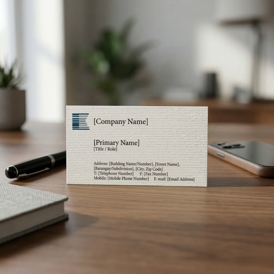 Uncoated paper business card - natural writable texture for stamps and notes